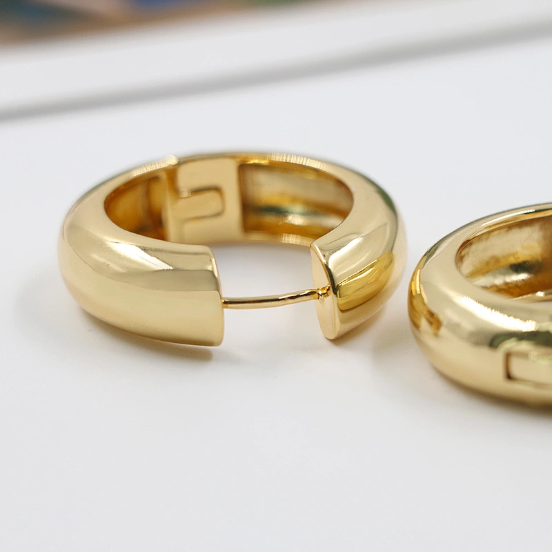 Fashion Jewelry Hoop Earrings Gold Plated Custom Trendy Stud Daily Earring