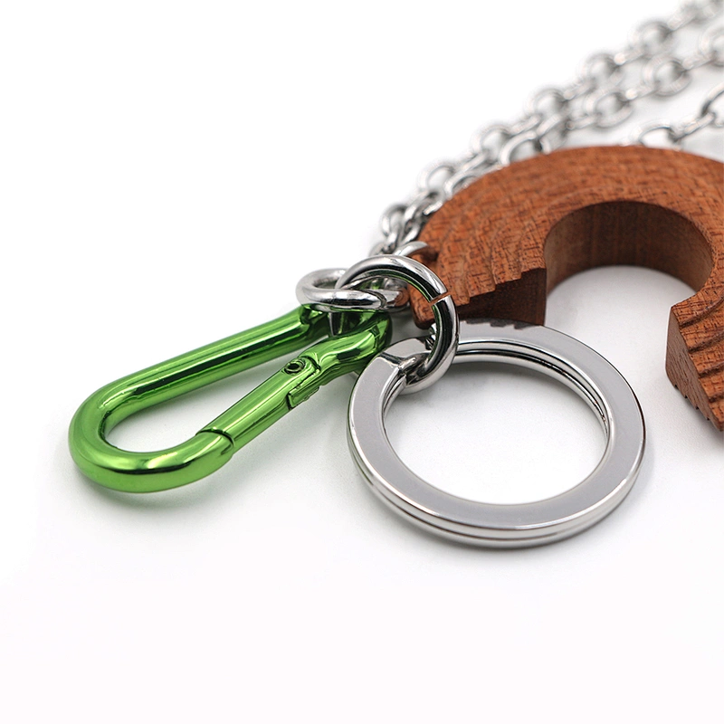 Fashion Design Wooden Key Ring with Custom Shape