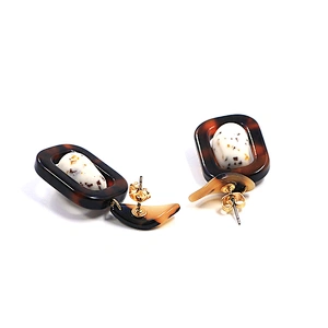 Original Design Fashion Earrings Acetate Resin Amber Jewelry Bohemia Jewels