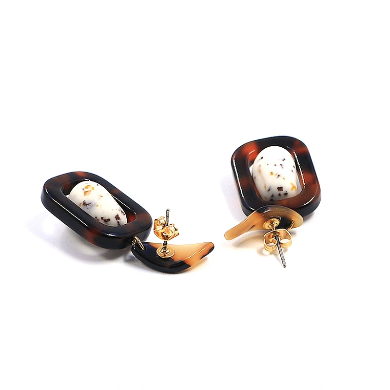 Original Design Fashion Earrings Acetate Resin Amber Jewelry Bohemia Jewels