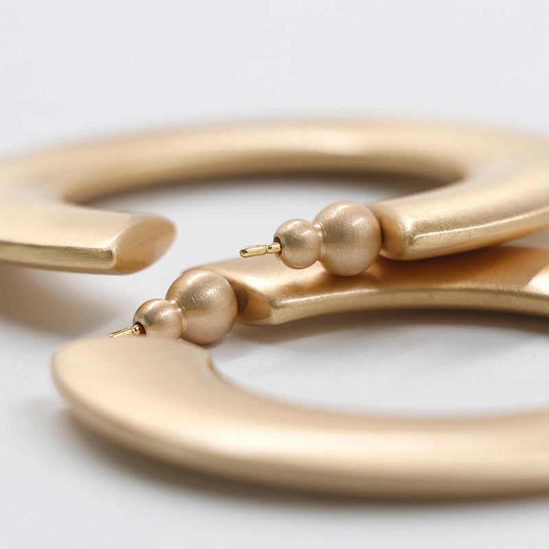 Hoop Gold Plated Earrings Fashion Metal C Shape Wholesale Jewelry Custom Earring