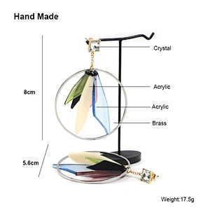 Fashion Trendy Bohemia Earrings Irregular Shape Colorful Jewelry Acrylic Acetate Jewels