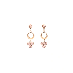 Fashion Jewelry New Earrings Rose Gold CZ Long Dangle Hoop Custom Earrings