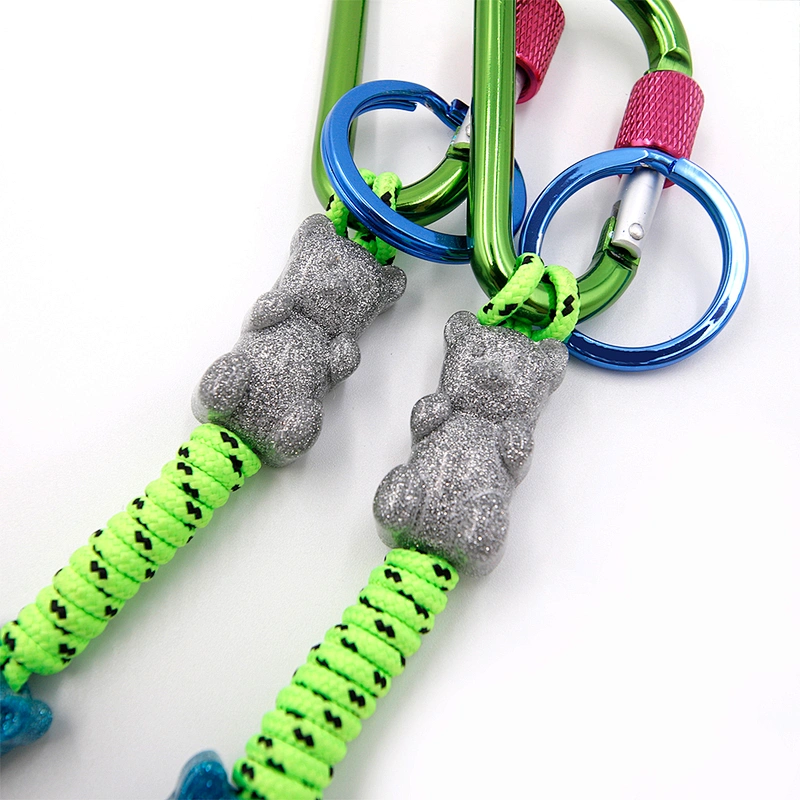 Custom Key Ring with Colorful cord by Handmade