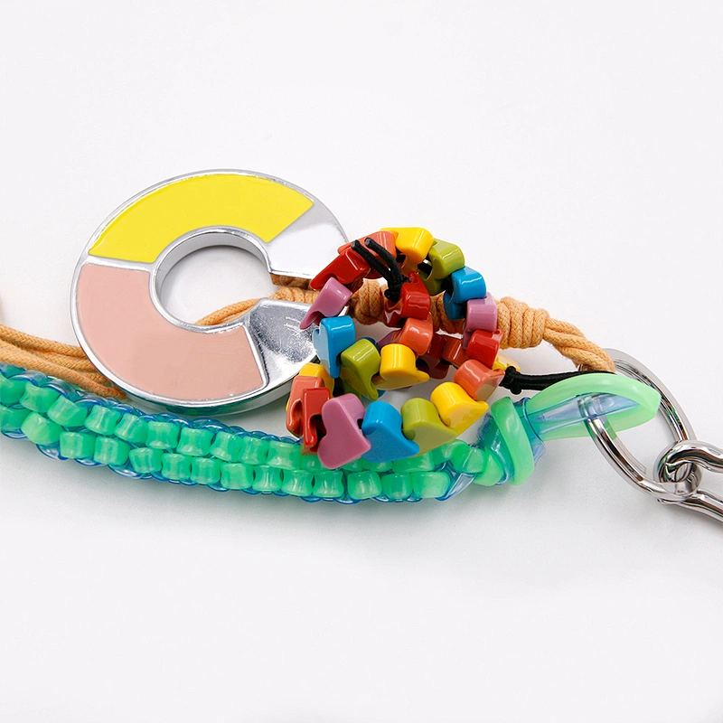 Custom Key Ring with Colorful cord by Handmade