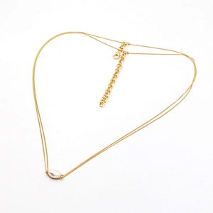 Fresh Water Pearl Double Layers Necklace