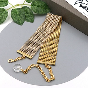 Fashion High-Quality CZ Wide Brass Chain