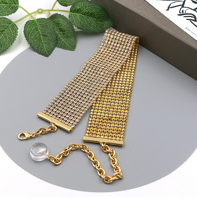 Fashion High-Quality CZ Wide Brass Chain