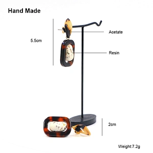 Original Design Fashion Earrings Acetate Resin Amber Jewelry Bohemia Jewels