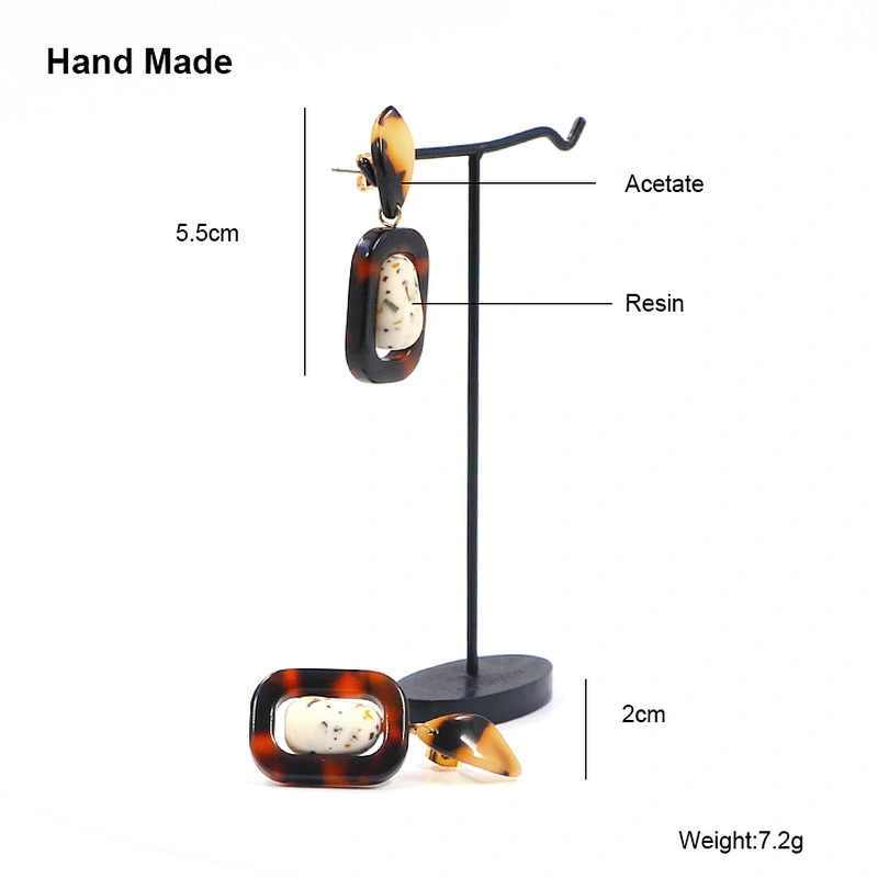 Original Design Fashion Earrings Acetate Resin Amber Jewelry Bohemia Jewels