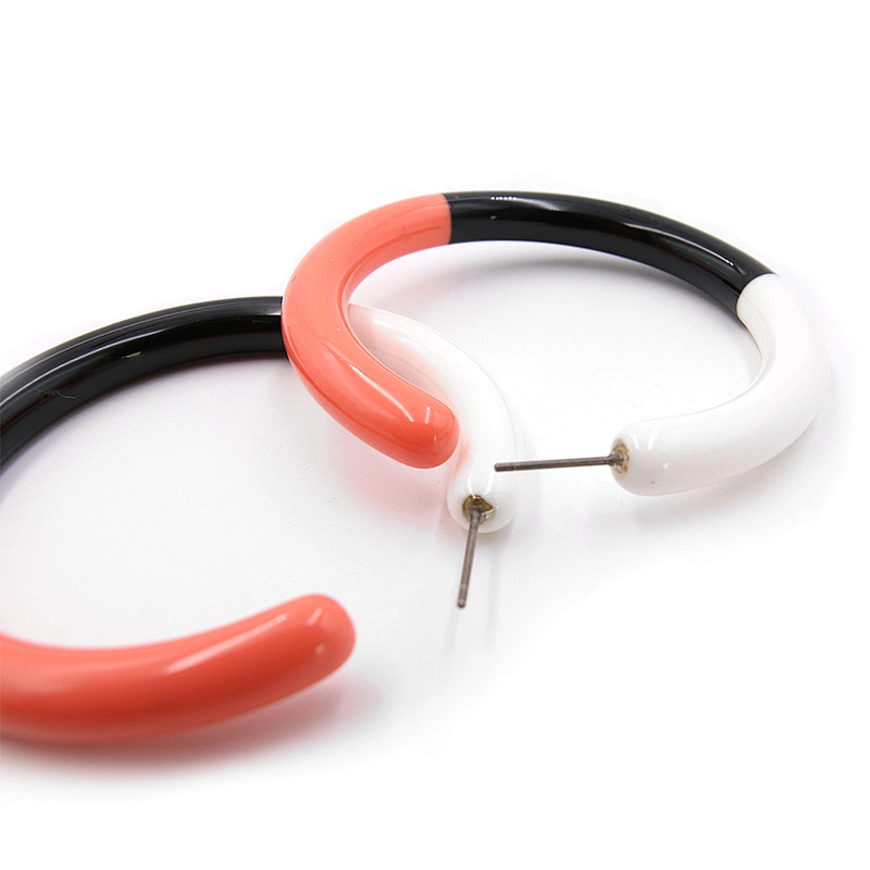 Acetate Fashion Earrings Custom Acrylic Jewelry Good Quality Hoop Trendy Resin Earring