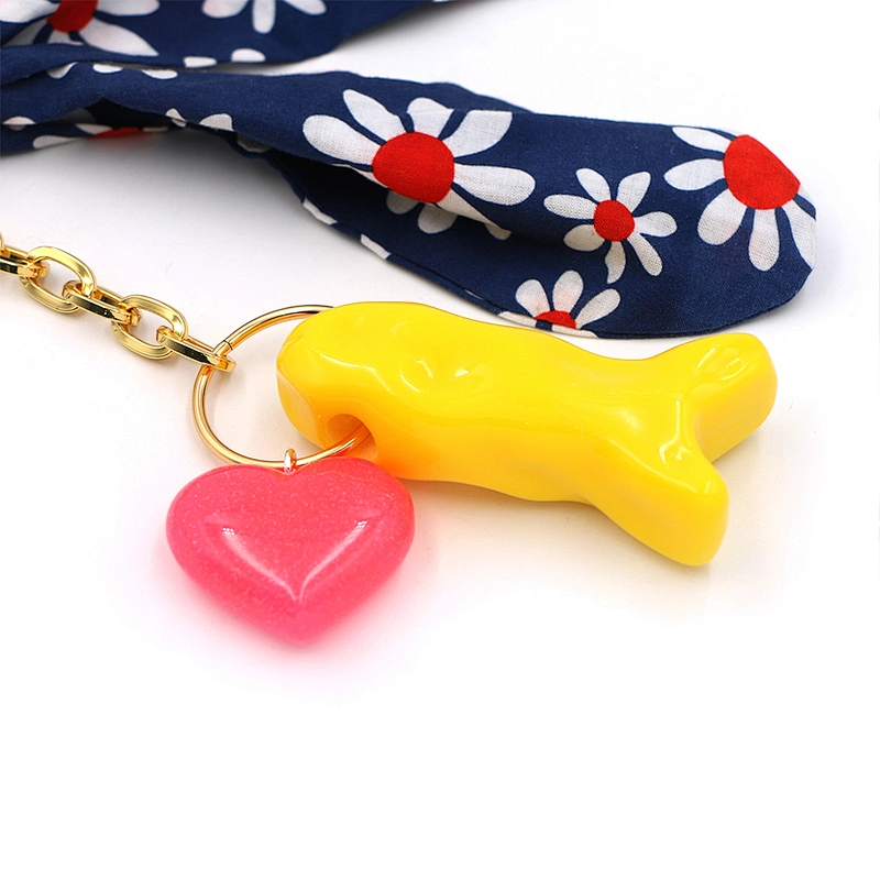 Fashion Design Key Ring with Fish and Heart by Handmade