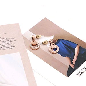 Korean Newest Fashion Earrings Hoop CZ Luxury Jewelry Custom Earring Women