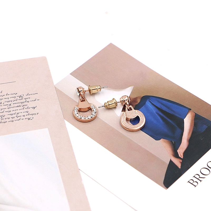 Korean Newest Fashion Earrings Hoop CZ Luxury Jewelry Custom Earring Women