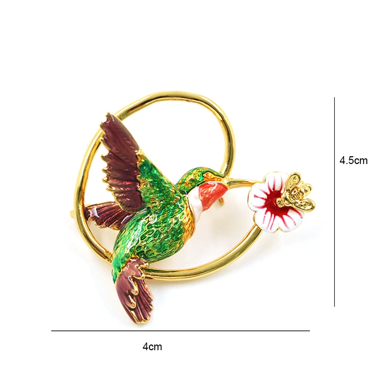Custom Enamel Bird Brooch Fashion Jewelry