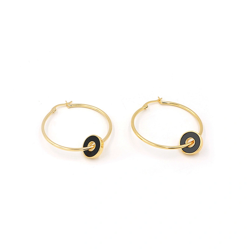 Gold plated Hoop Earrings China Fashion Jewelry Custom Factory Trendy Earring Women