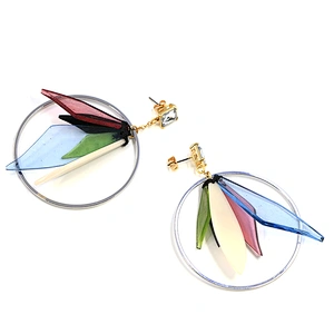 Fashion Trendy Bohemia Earrings Irregular Shape Colorful Jewelry Acrylic Acetate Jewels