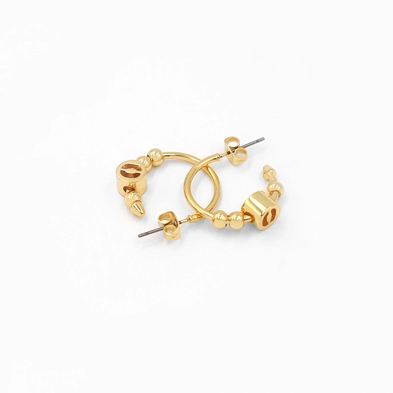 Wholesale Fashion Custom Hoop Earrings For Women Gold Plated Jewelry