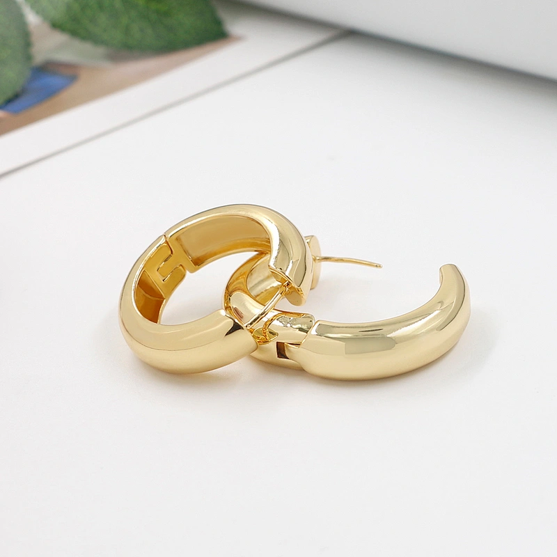 Fashion Jewelry Hoop Earrings Gold Plated Custom Trendy Stud Daily Earring