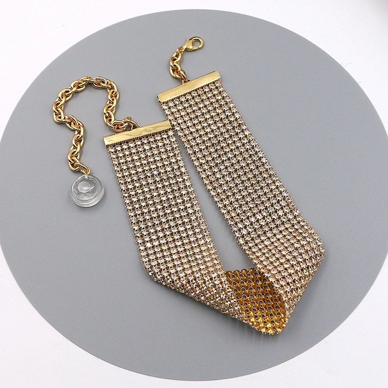 Fashion High-Quality CZ Wide Brass Chain