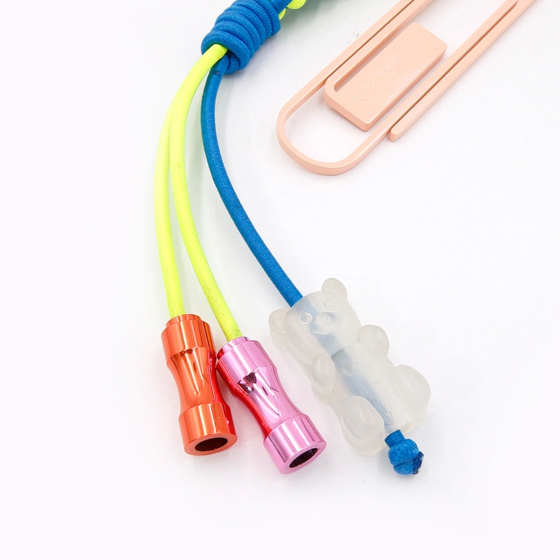 Custom Key Ring with Colorful cord by Handmade