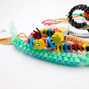 Custom Key Ring with Colorful cord by Handmade