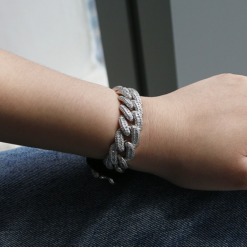 Hip-Hop Style Shiny CZ Brass Bracelet