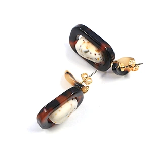 Original Design Fashion Earrings Acetate Resin Amber Jewelry Bohemia Jewels