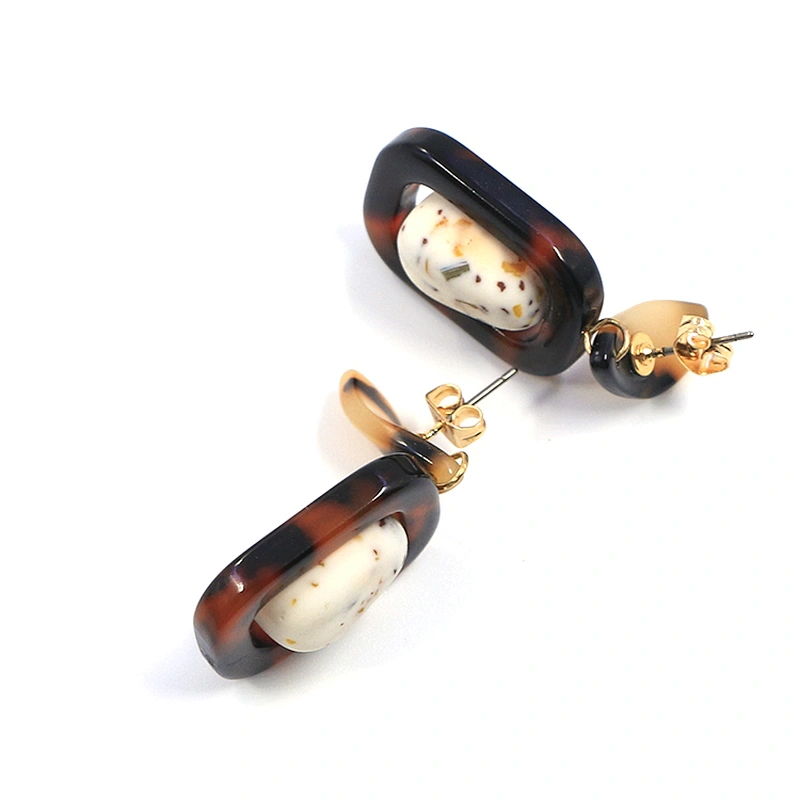 Original Design Fashion Earrings Acetate Resin Amber Jewelry Bohemia Jewels