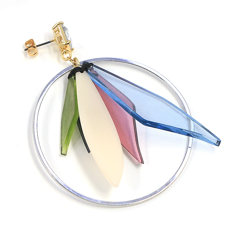 Fashion Trendy Bohemia Earrings Irregular Shape Colorful Jewelry Acrylic Acetate Jewels