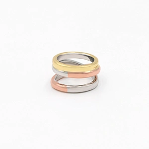 Trendy design jewelry multi plating color Spiral ring
