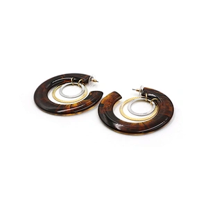 Fashion Trendy Acetate Hoop Earrings Customization Woman Jewelry China Resin Earring Accessories