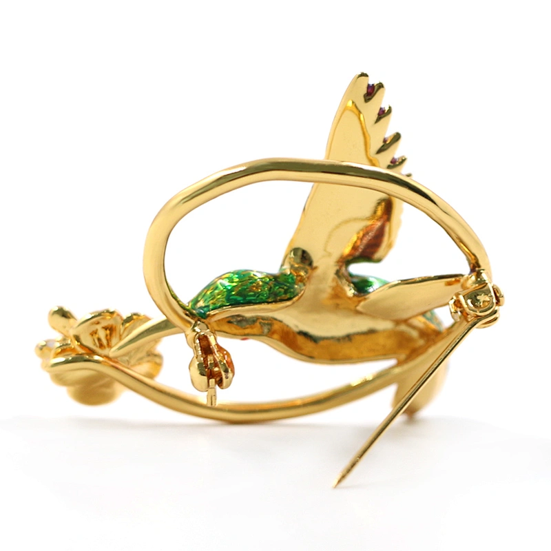 Custom Enamel Bird Brooch Fashion Jewelry