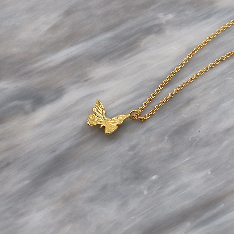 Fashion Multilayer Heart Butterfly Bead Brass Necklace