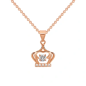 Fashion jewelry crown zircon customized plating pendant