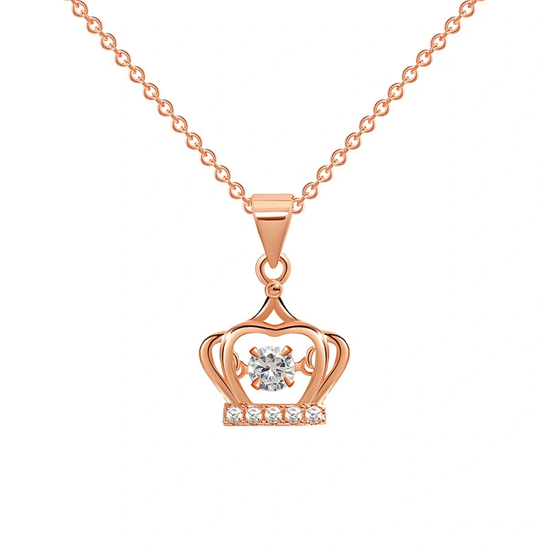 Fashion jewelry crown zircon customized plating pendant