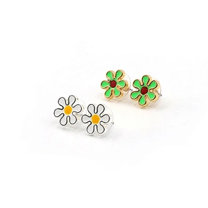 Enamel Flower Earrings Custom Jewelry Wholesale China Stud Original Design Studs