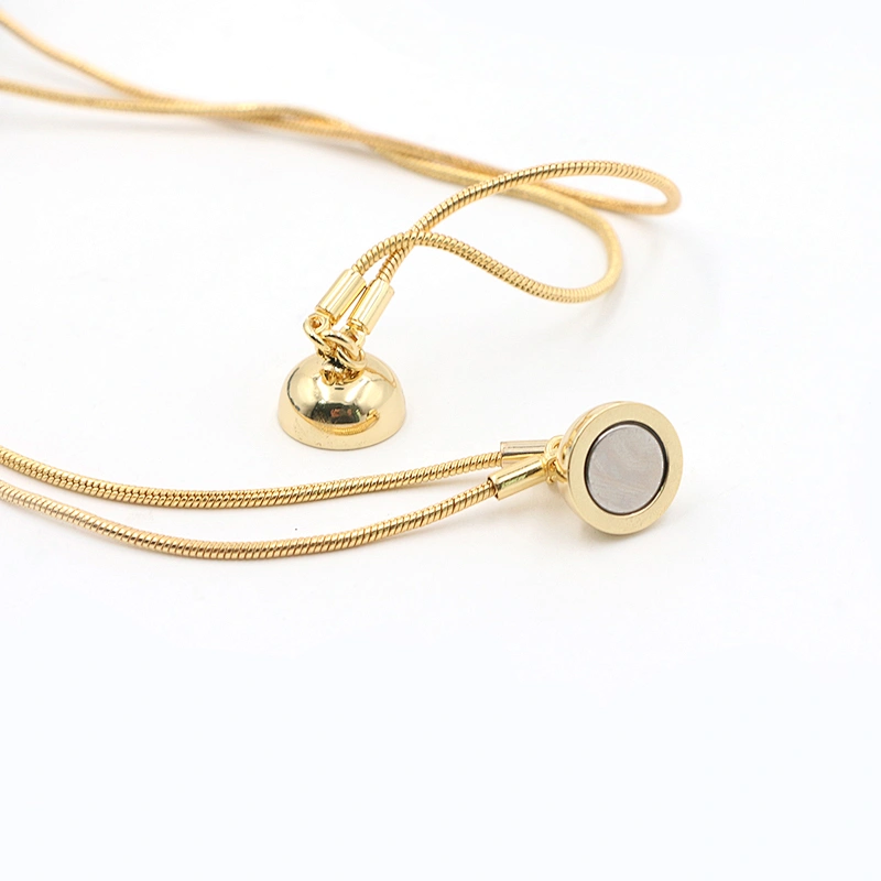 Fashion Blue Double Layers Resin Irregular Shape Necklace
