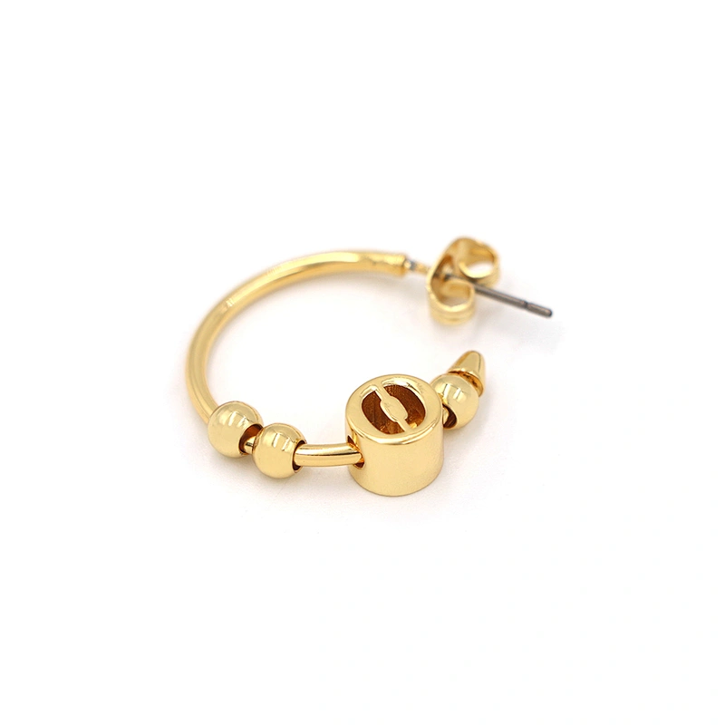 Wholesale Fashion Custom Hoop Earrings For Women Gold Plated Jewelry