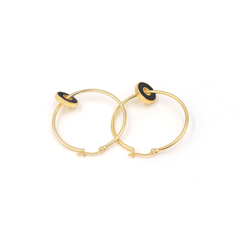 Gold plated Hoop Earrings China Fashion Jewelry Custom Factory Trendy Earring Women