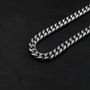 Classic Minimalism Polishing Silver Plated Brass Cuban Chain