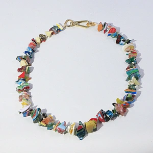 Trendy Bohemian Custom Jewelry Multi-Color Geometry Resin Bead Chain