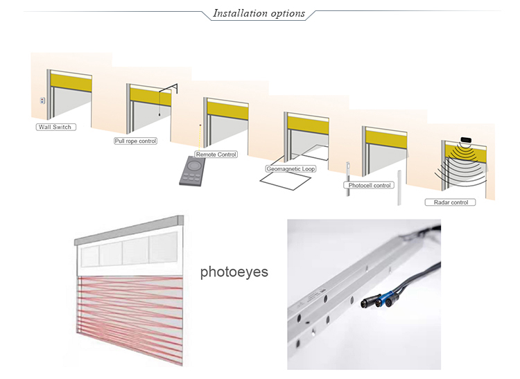 industrial high speed pvc fast rolling stacking door