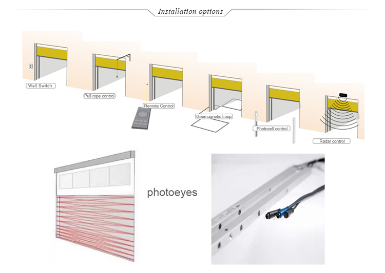 industrial exterior aluminum rolling fast door