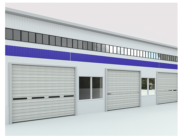 industrial aluminum single sheet industrial door