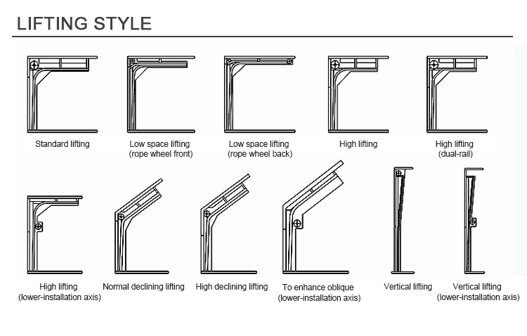 OEM sectional aluminum glass garage door