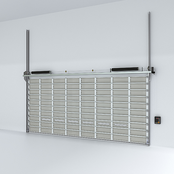 Puerta industrial de aluminio de panel sencillo