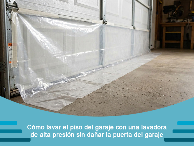 piso de garaje con lavado a presión