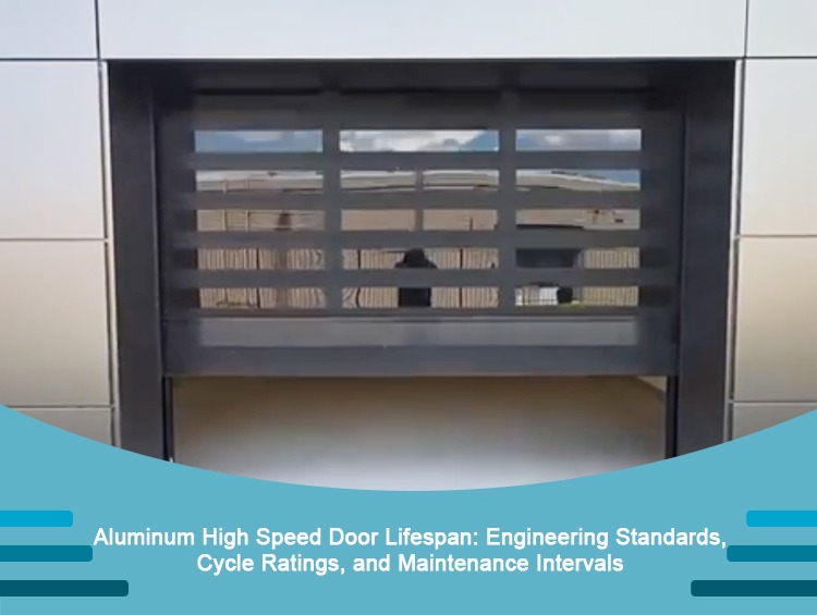 Aluminum high speed door lifespan calculation and high traffic logistics entrance operation