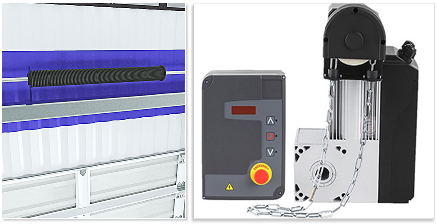 aluminum single sheet industrial door